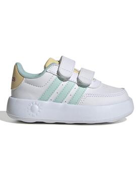 Zapatilla Adidas Breaknet 2 Bco/Verde Bebe