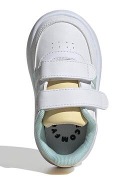 Zapatilla Adidas Breaknet 2 Bco/Verde Bebe