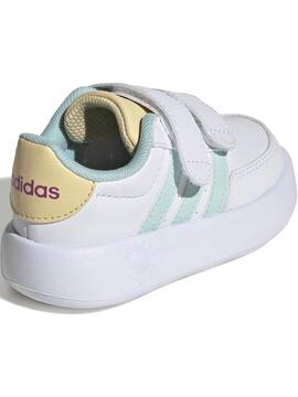 Zapatilla Adidas Breaknet 2 Bco/Verde Bebe