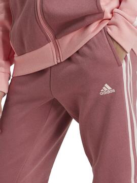 Chandal Adidas 3S Rosa Jr