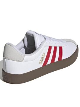 Zapatilla Adidas VL Court 3 W Bco/Rojo/Caramelo