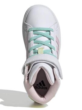 Botin Adidas Grand Court Blanco/Rosa Jr