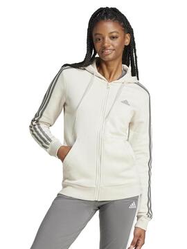 Chaqueta Adidas 3S FL W Beige