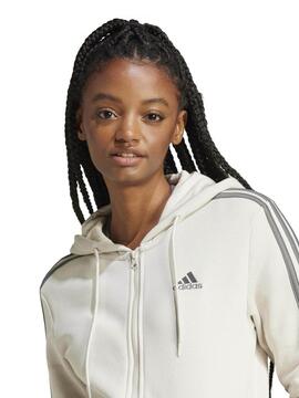 Chaqueta Adidas 3S FL W Beige