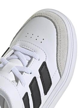 Zapatilla Adidas Courtblock Blanco Negro Niño