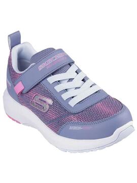 Zapatilla Skechers Dynamic WP Gris/Rosa Jr