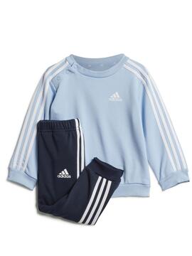 Chandal Adidas 3S Celeste Bebe