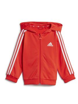 Chandal Adidas 3S Shiny Rojo Bebe