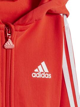 Chandal Adidas 3S Shiny Rojo Bebe