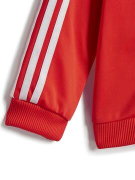 Chandal Adidas 3S Shiny Rojo Bebe