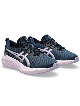 Zapatilla Asics Novablast 4 Azul/Rosa Jr