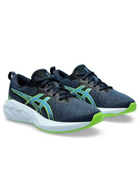 Zapatilla Asics Novablast 4 Azul/Verde Jr