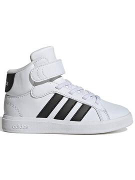 Botin Adidas Grand Court Blanco Negro Jr