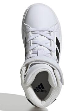 Botin Adidas Grand Court Blanco Negro Jr