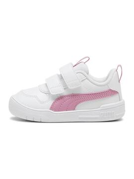 Zapatilla Puma Multiflex Blanco Rosa Bebe