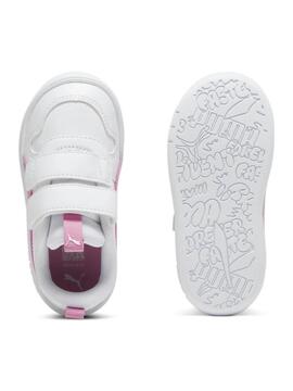 Zapatilla Puma Multiflex Blanco Rosa Bebe