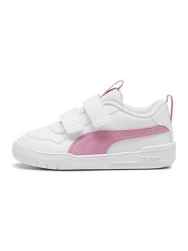 Zapatilla Puma Multiflex Blanco Rosa Jr