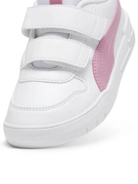 Zapatilla Puma Multiflex Blanco Rosa Jr