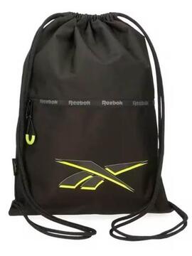 Mochila de cuerdas Reebok Negro/Fosforito