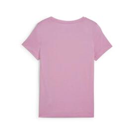 Camiseta Puma Script Rosa/Oro Jr