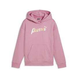 Sudadera Puma Script Rosa/Oro Jr