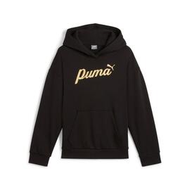 Sudadera Puma Script Negro/Oro Jr