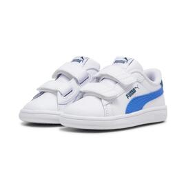 Zapatilla Puma Smash 3 Blanco Azul Bebe