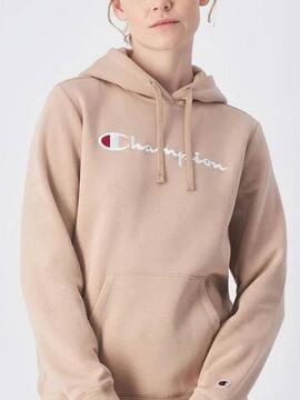 Sudadera Champion Script W Beige