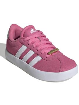 Zapatilla Adidas VL Court 3 Serraje Rosa Jr