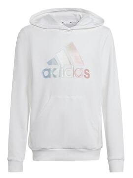 Sudadera Adidas Bos Blanco/Purpurina Jr