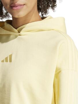 Sudadera Adidas 3S All SZN FT W Amarillo