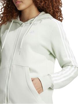 Chaqueta Adidas 3S FZ W Verde