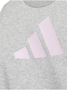 Chandal Adidas Gris Rosa Bebe