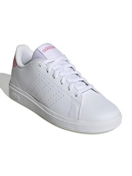 Zapatilla Adidas Advantage Blanco/Rosa Jr