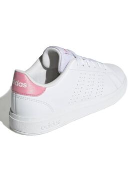 Zapatilla Adidas Advantage Blanco/Rosa Jr