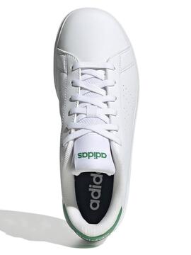 Zapatilla Adidas Advantage Blanco Verde Unisex