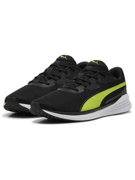 Zapatilla Puma Night Runner M Negro/Verde