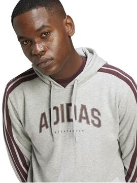 Sudadera Adidas Colleg M Gris/Granate