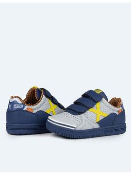 Zapatilla Munich G-3 Profit Azul/Amarillo Jr