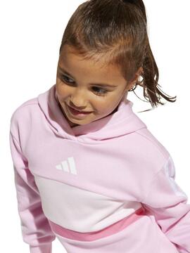 Chandal Adidas 3S Rosa Jr