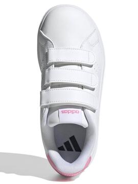 Zapatilla Adidas Advantage Base Bco/Rosa Jr