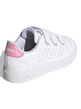 Zapatilla Adidas Advantage Base Bco/Rosa Jr