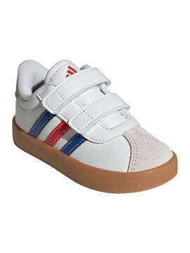 Zapatilla Adidas VL Court 3 Bco/Rojo/Azul Bebe