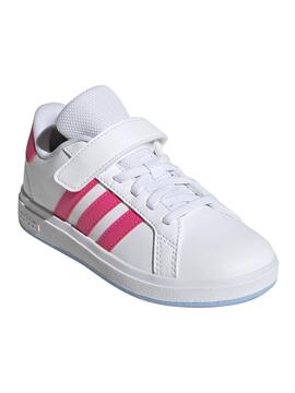 Zapatilla Adidas Grand Court 2 Bco/Fucsia Jr