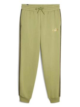 Pantalon Puma Tape Minimal W Verde/Oro