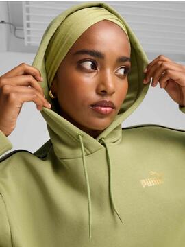 Sudadera Puma Tape Minimal W Verde/Oro