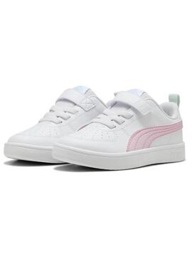 Zapatilla Puma Rickie Blanco Rosa Verde Jr