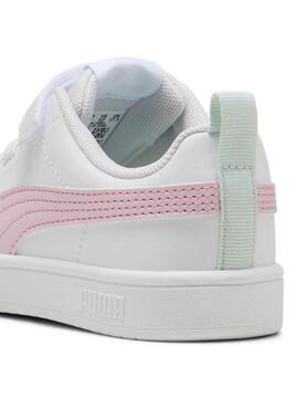 Zapatilla Puma Rickie Blanco Rosa Verde Jr