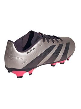 Bota Futbol Adidas Predator League Plata Morado Jr