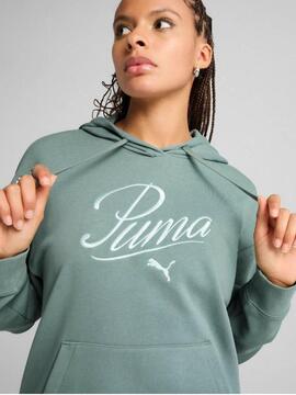 Sudadera Puma ESS Script W Verde